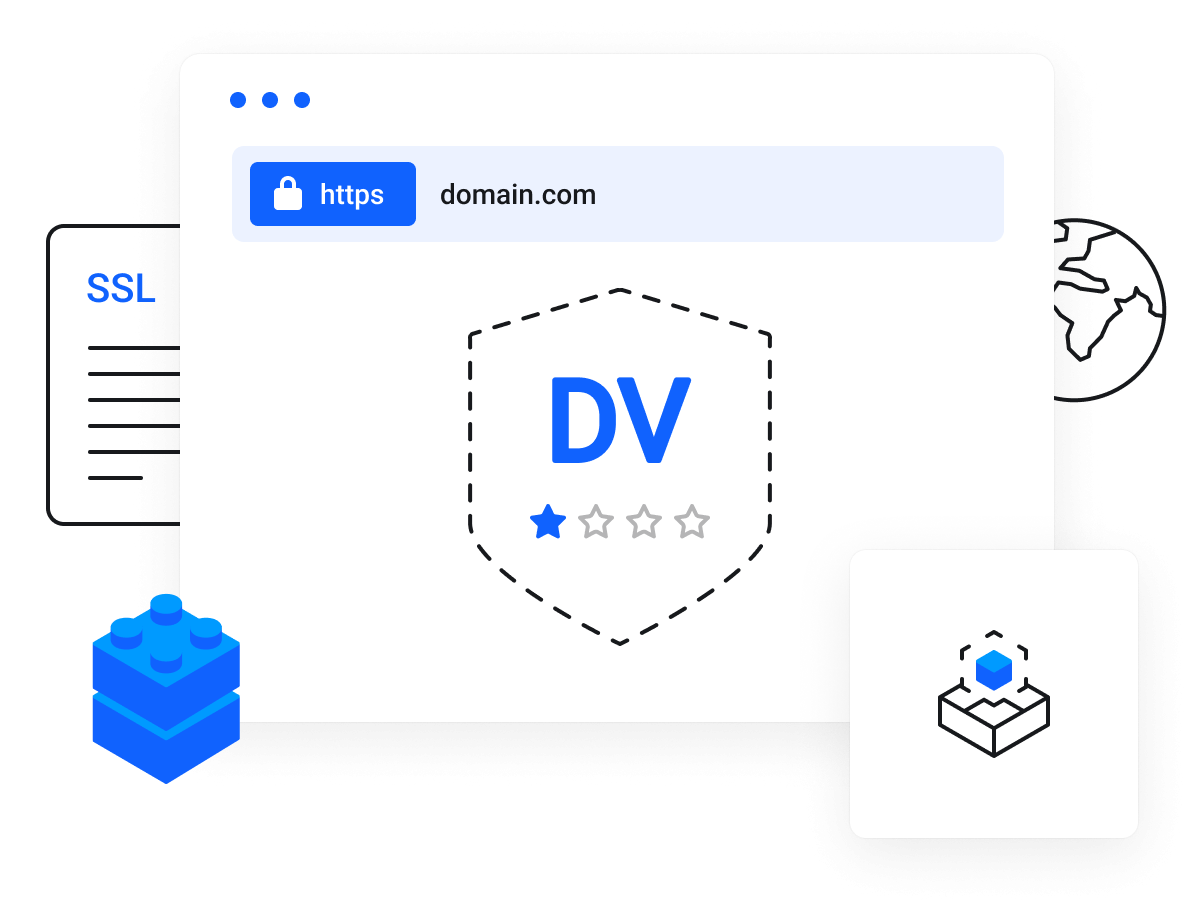 SSL Sertifikası - DV, OV ve Wildcard - Kritik olmayan web sayfaları için ideal